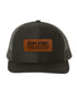 Leather Skre Patch Hat - Black